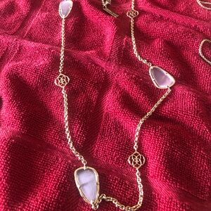 Vintage Kendra Scott Kinley necklace gold and slate grey